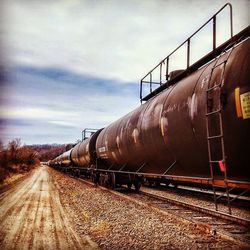 Train on railroad track