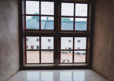 Closed window of old building