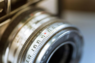 Close-up of vintage camera