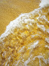 Full frame shot of yellow water