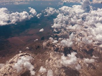 High angle view of landscape against sky