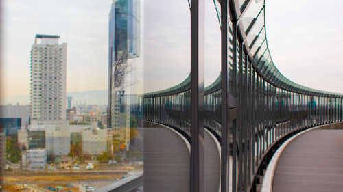 Bridge over river in city