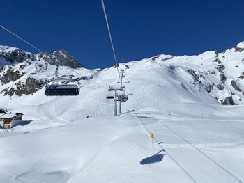 Snow covered mountain against sky