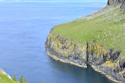 High angle view of sea