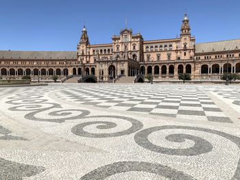 View of historical building against blue sky