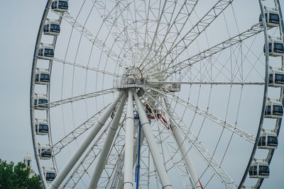 Low angle view of ferris wheel against sky