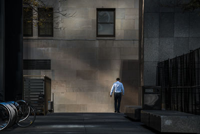 Full length rear view of a man