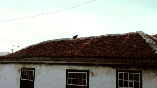 Low angle view of house against sky