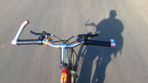 People riding bicycle on street