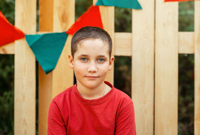 Portrait of boy smiling