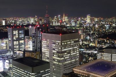 City skyline at night