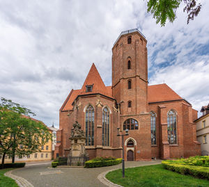 Low angle view of historic building against sky