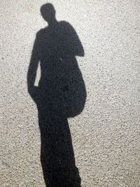 Shadow of man on wall