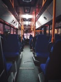 Interior of train