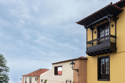Low angle view of building against sky