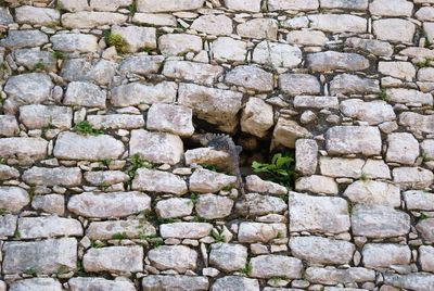 View of stone wall