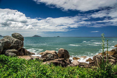 Scenic view of sea against sky