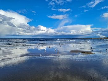 Scenic view of sea against sky