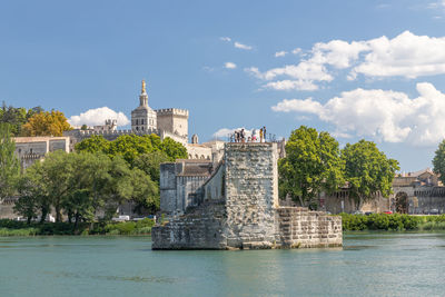 Buildings against sky in city