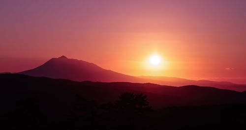 Sunset over mountains