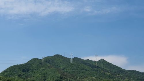 Low angle view of mountain against sky