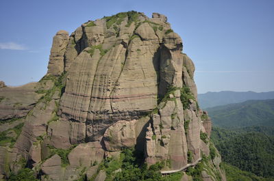 Rock formations on mountain