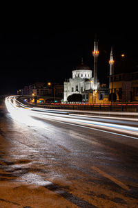 Illuminated city at night