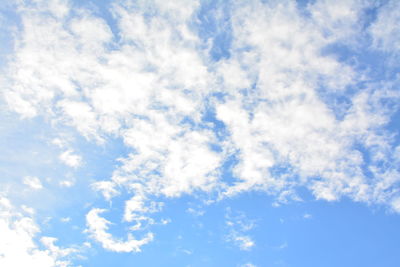 Low angle view of clouds in sky