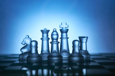 Close-up of chess pieces