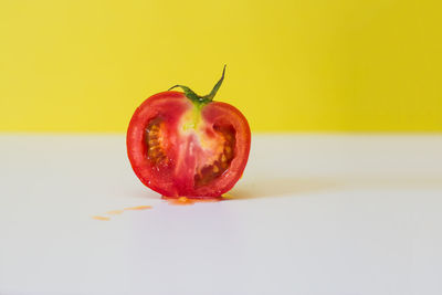 Close-up of apple on table