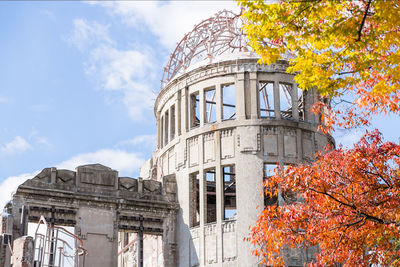 Low angle view of historical building against sky