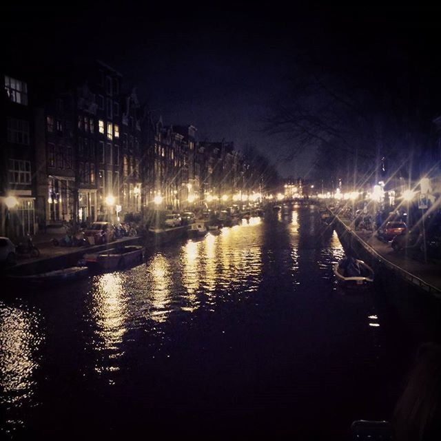 BOATS MOORED IN CANAL