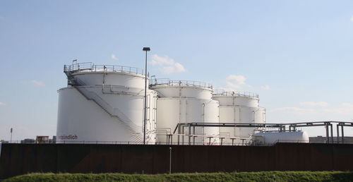 Low angle view of factory