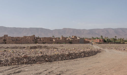 Scenic view of desert against sky