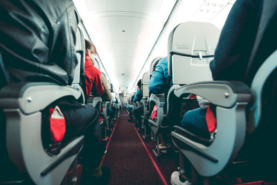 Interior of airplane