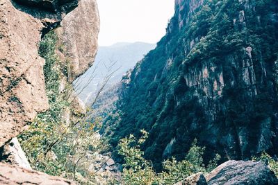 Scenic view of rocky mountains