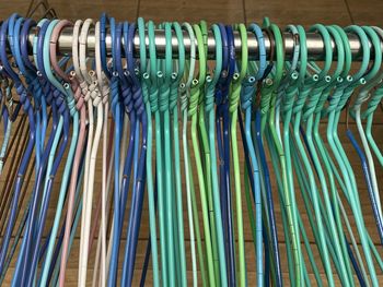 Full frame shot of patterned hanging at store