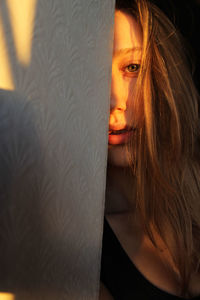 Close-up of woman
