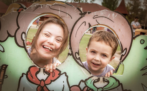 Portrait of cute boy smiling