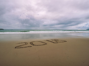 2018 words on the sandy beach,northern ireland