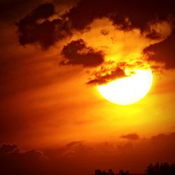 Low angle view of sky during sunset