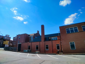 Low angle view of buildings against sky