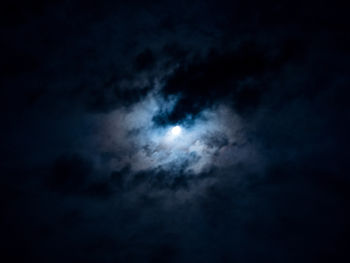 Low angle view of moon in sky