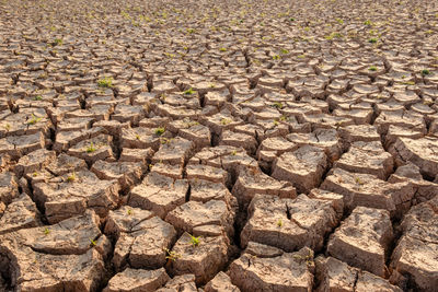 Full frame shot of cracked land