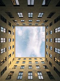 Low angle view of buildings against sky