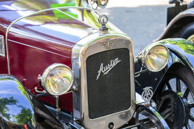 Close-up of vintage car