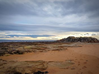 Scenic view of desert against sky