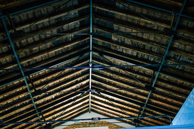 Low angle view of roof of building