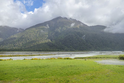 Scenery around arthurs pass in the south alps of new zealand