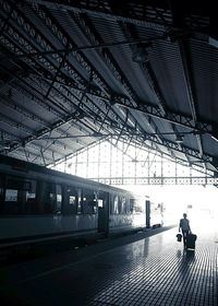 Railroad station platform